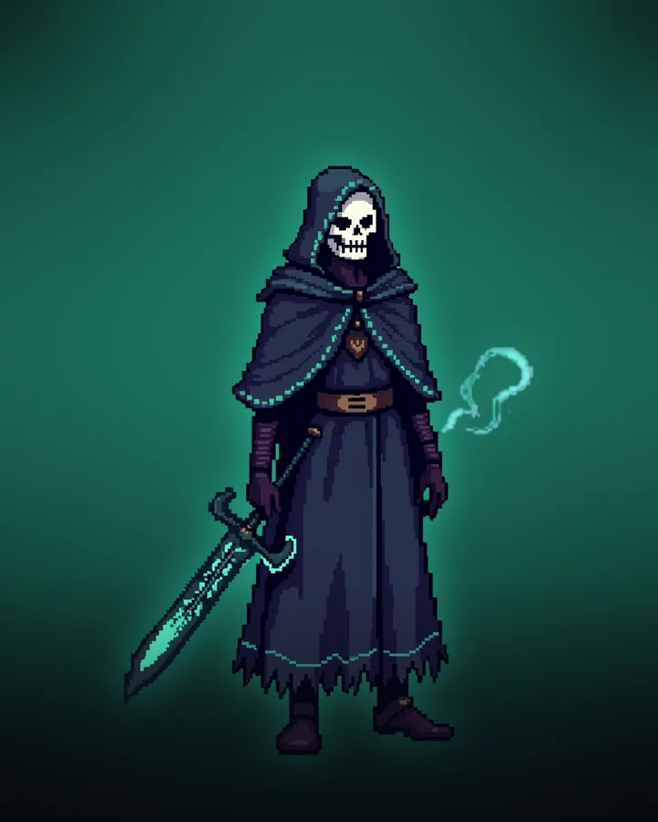 The Wanderer — a lone hooded figure among Wraithwood mist