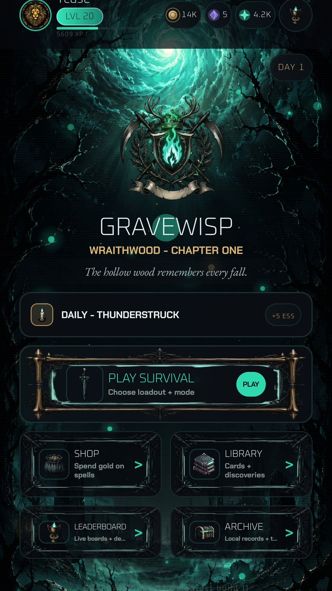 Gravewisp home hub on Galaxy S10